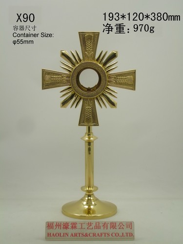 Brass monstrance reliquary - monstrance,