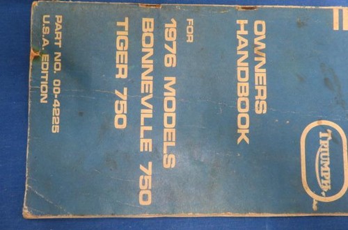 Triumph owners handbook 1976 - owners,