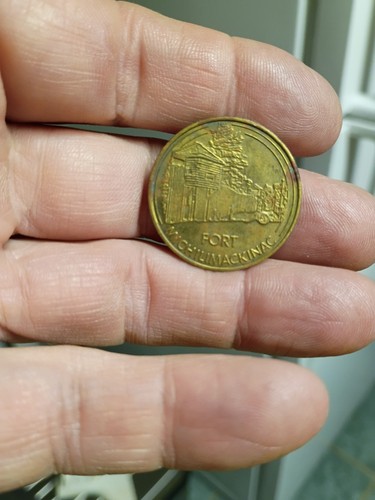 Vtg michigan brass token - vtg,