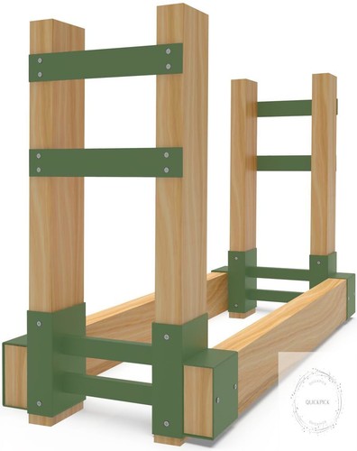 Outdoor firewood brackets - brackets, fire
