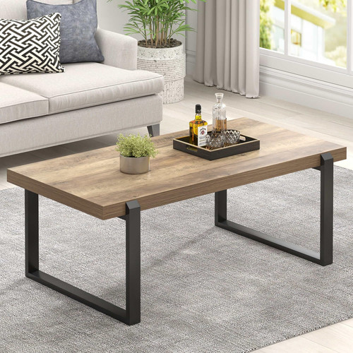 Modern rustic oak coffee - oak, table