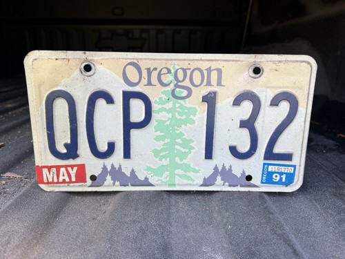 Oregon license plate 1991 - oregon,