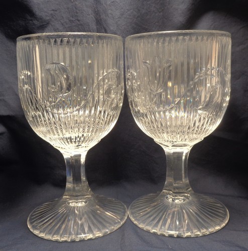 Vintage heavy goblets water - vintage,
