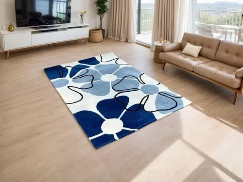 Hand tufted handmade blue - tufted,