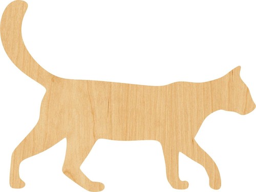 Cat laser cut out wood - laser,