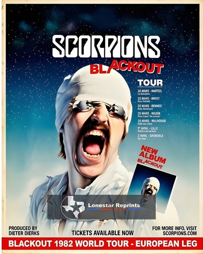 Scorpions 1982 8x10 - ,