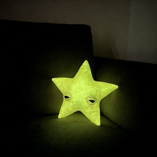 Yellow glow star plush - yellow,