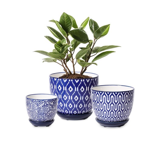 Ceramic plant pots set 3 - ceramic,