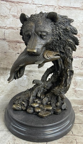 Bear with fish mouth - with, in