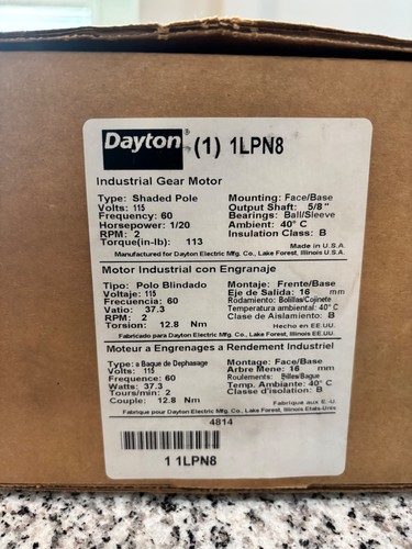 Dayton industrial gear motor - industrial,