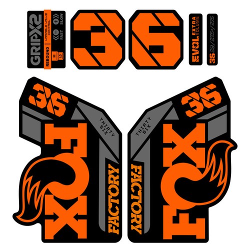Fork sticker for 2025 fox - fox, 36