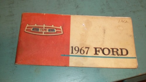 1967 ford owners manual - manual, user