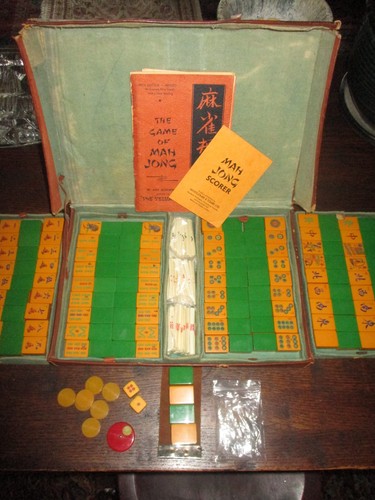 Vintage mah jong - mah, toned