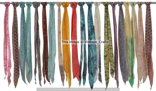 5pcs recycled sari silk sashes - recycled,