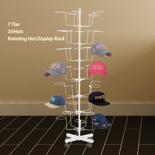 Tier rotating hat display - rotating,