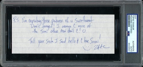 Tupac shakur hand signed - tupac,