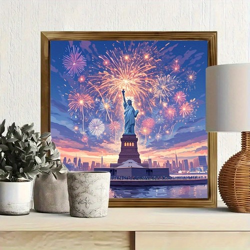 Statue liberty fireworks - statue,