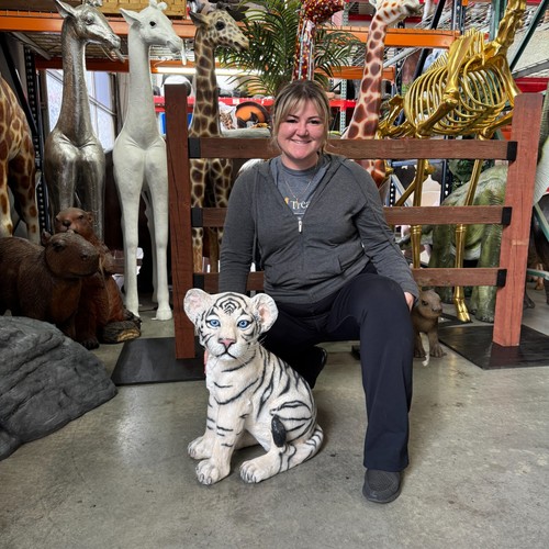 Sitting siberian tiger cub - siberian,
