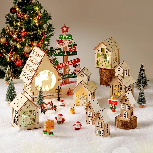 29pcs christmas village sets - village,