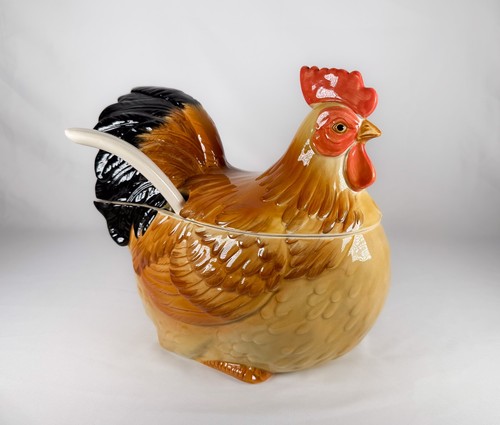 Otagiri rooster soup tureen - rooster,