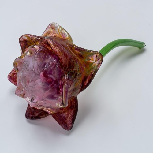 Solid art glass stemmed - art,