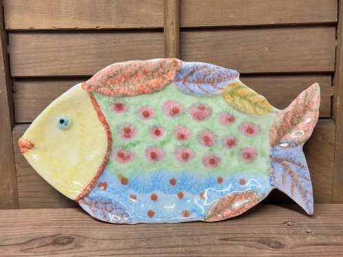 Handmade hand painted - hand, fish