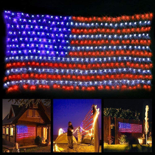 Hyh american flag lights with - flag,