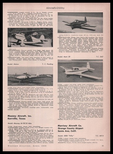 1956 mooney aircraft kerrville - mooney,