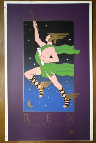 Mardi gras poster rex - mardi,