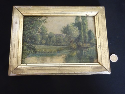 Antique oil painting french - antique,