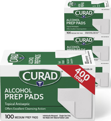 Curad alcohol prep pads 400 - prep,