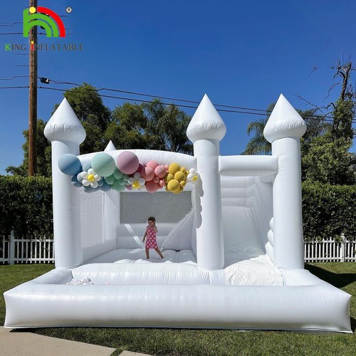 Inflatable white bounce - bounce, house