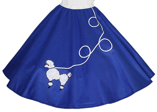 Blue felt 50s poodle skirt - felt,