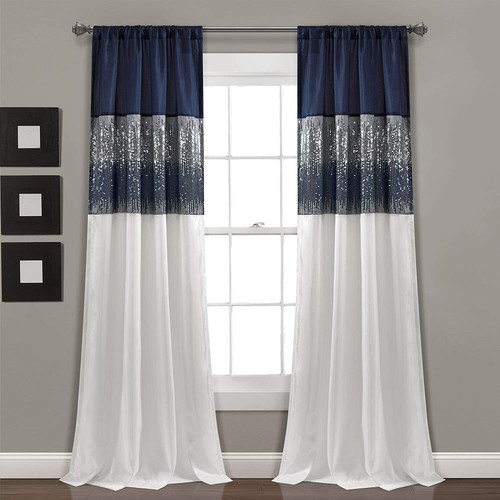 Set navy blue white - navy, sequin