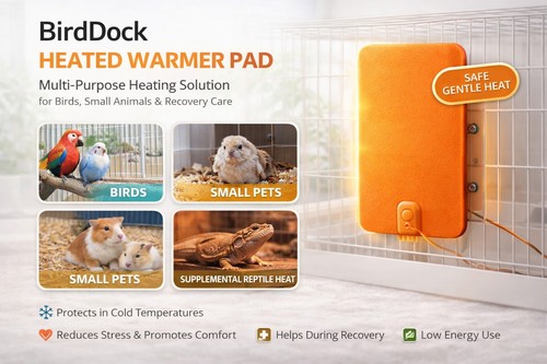 Heated bird warmer pad - warmer,