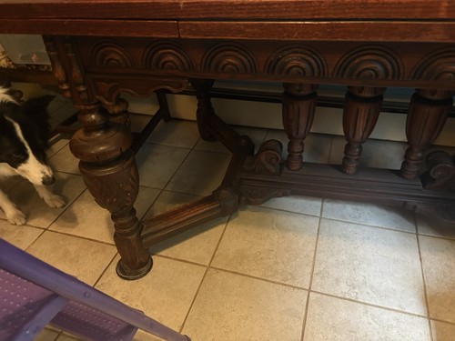 Dark wood rectangular dining - rectangular,