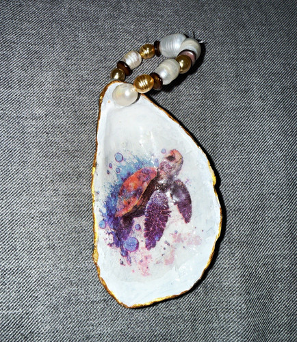 Handmade sea turtle ornament