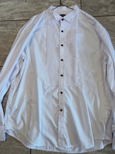 Fahizo mens white tuxedo shirt - white,