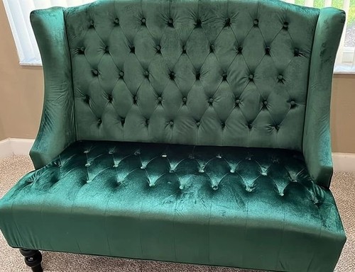 Vintage style velvet loveseat - vintage,
