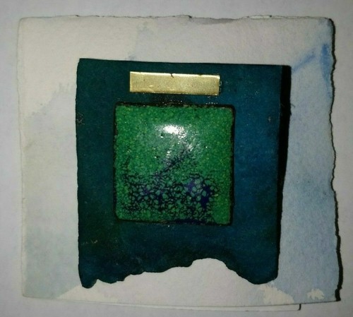 Handmade art paper pin with - pin,