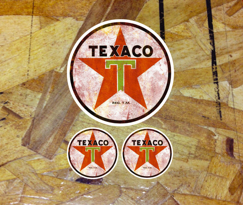 Distressed texaco round - texaco,