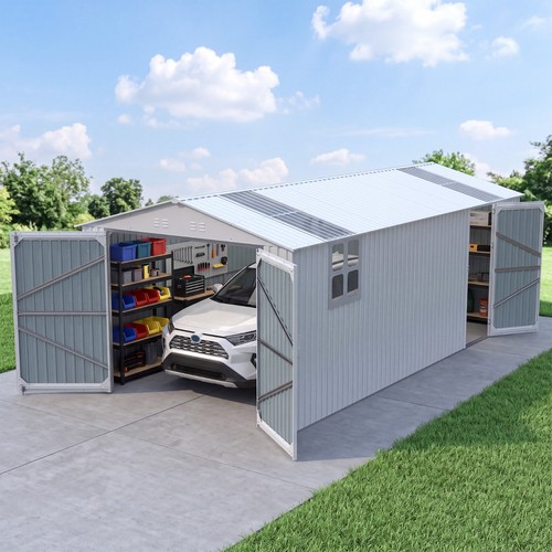 13x20ft metal garage shed - garage, new