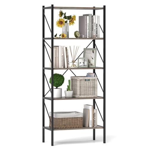 Tier bookshelf industrial - 5-tier,