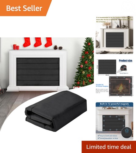 Magnetic fireplace cover - magnetic,