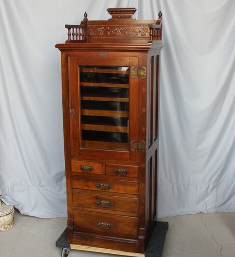 Antique walnut dental storage - antique,