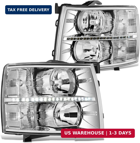 Pair led drl headlights - led,