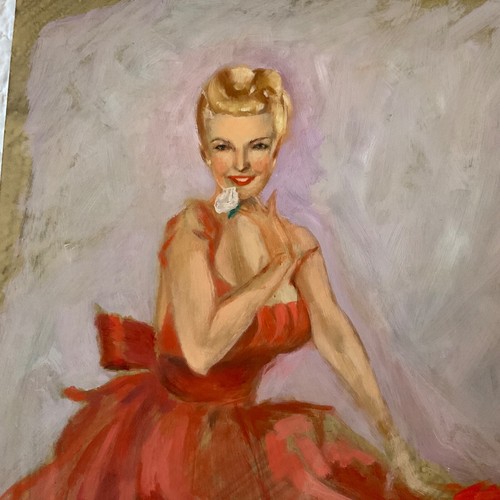 Woman portrait original oil - original,