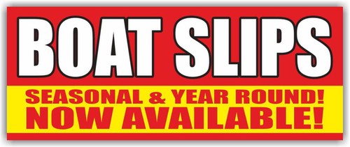 Boat slips advertising banner - slips,