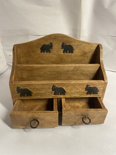 Vintage mango wood elephant - vintage,