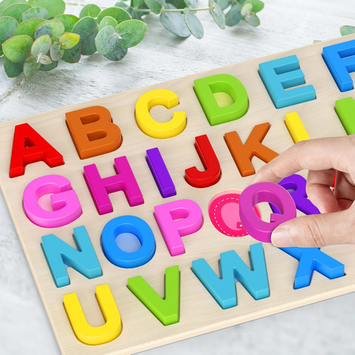 Alphabet puzzles wooden - alphabet, puzzles,